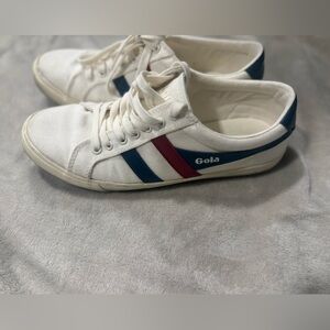 Gola Men's Sneakers in White with Blue and Red Accents